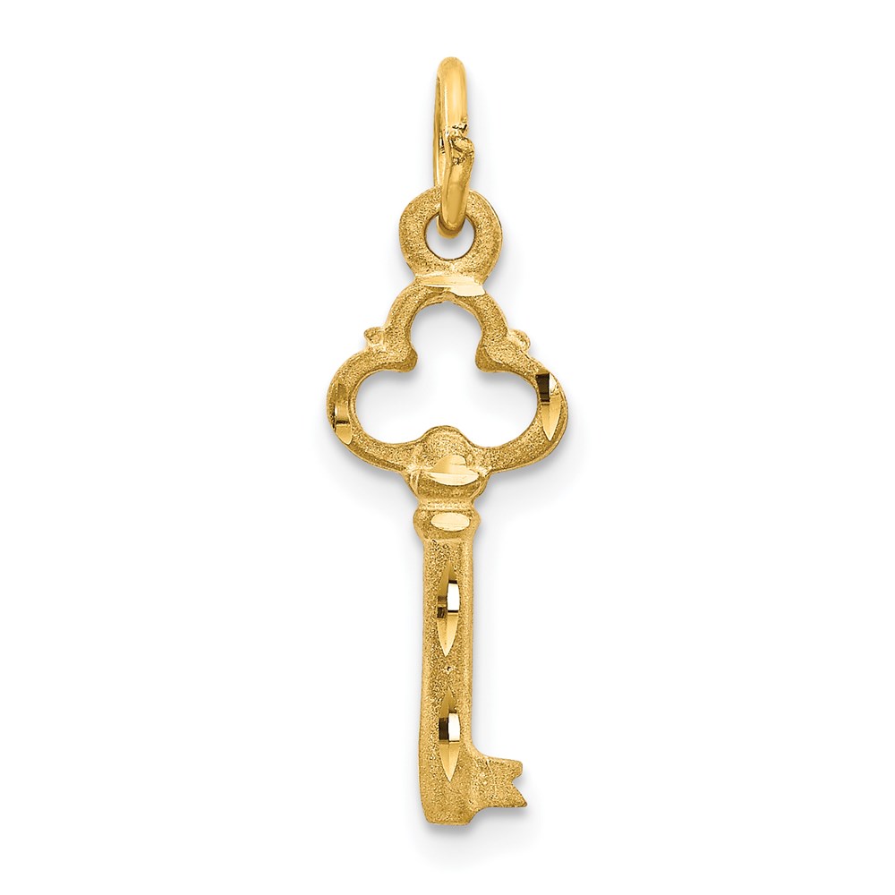 14k Yellow Gold Key to My Heart Charm