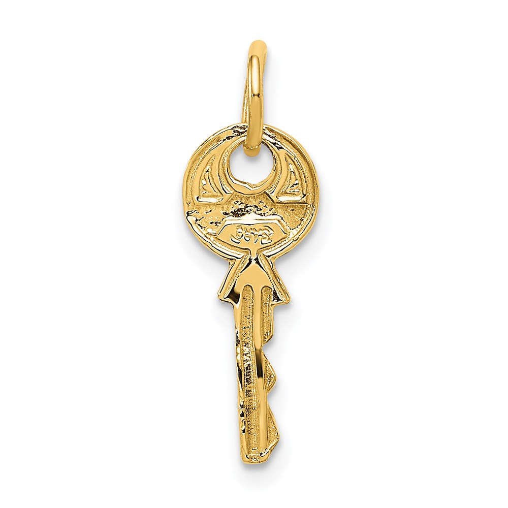 14k Yellow Gold Key Charm