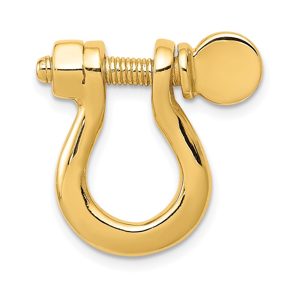 14k Yellow Gold Shackle Link Moveable Pendant
