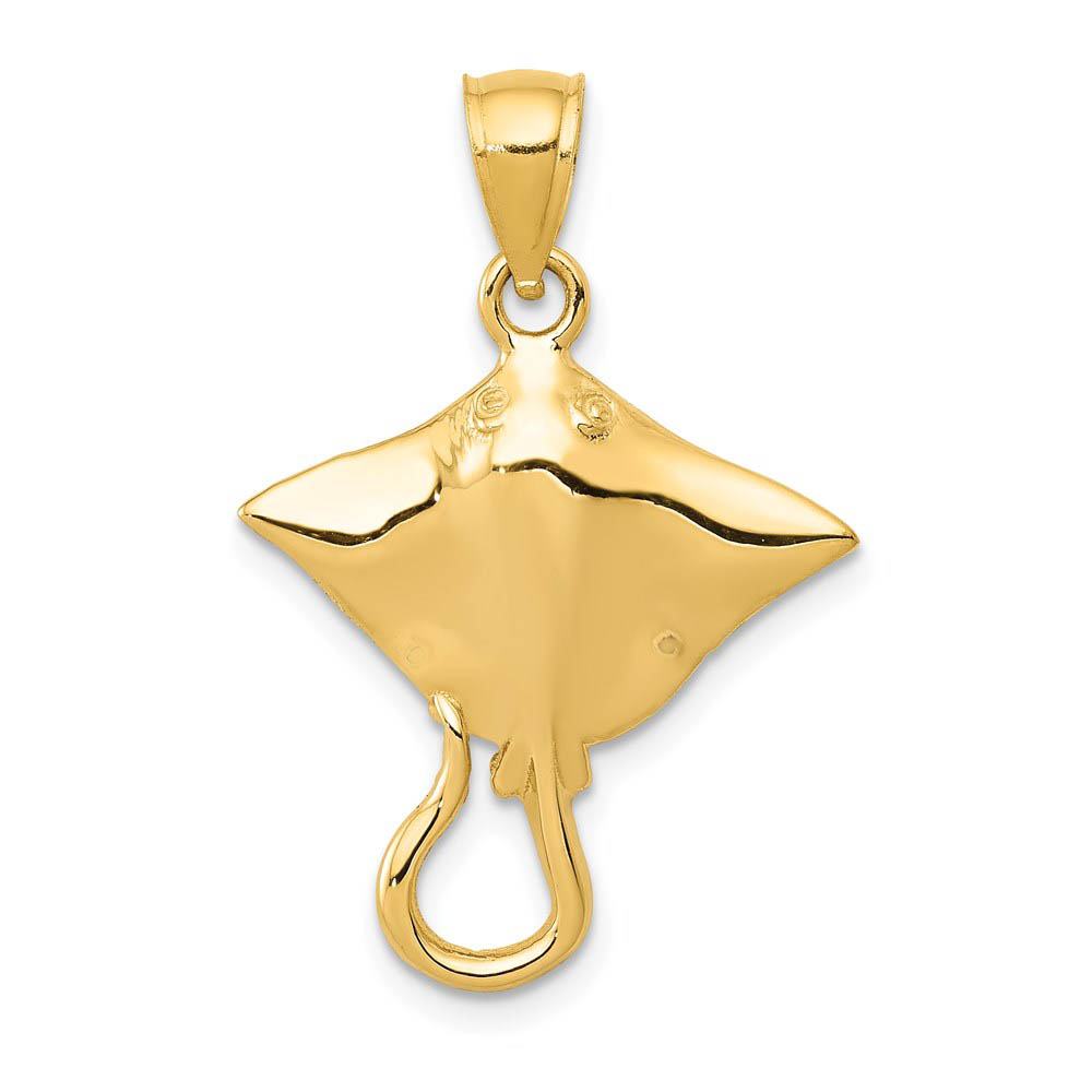 14k Yellow Gold Polished Pendant, 18mm