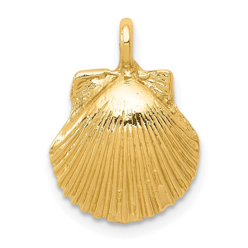 14k Yellow Gold Seashell Pendant