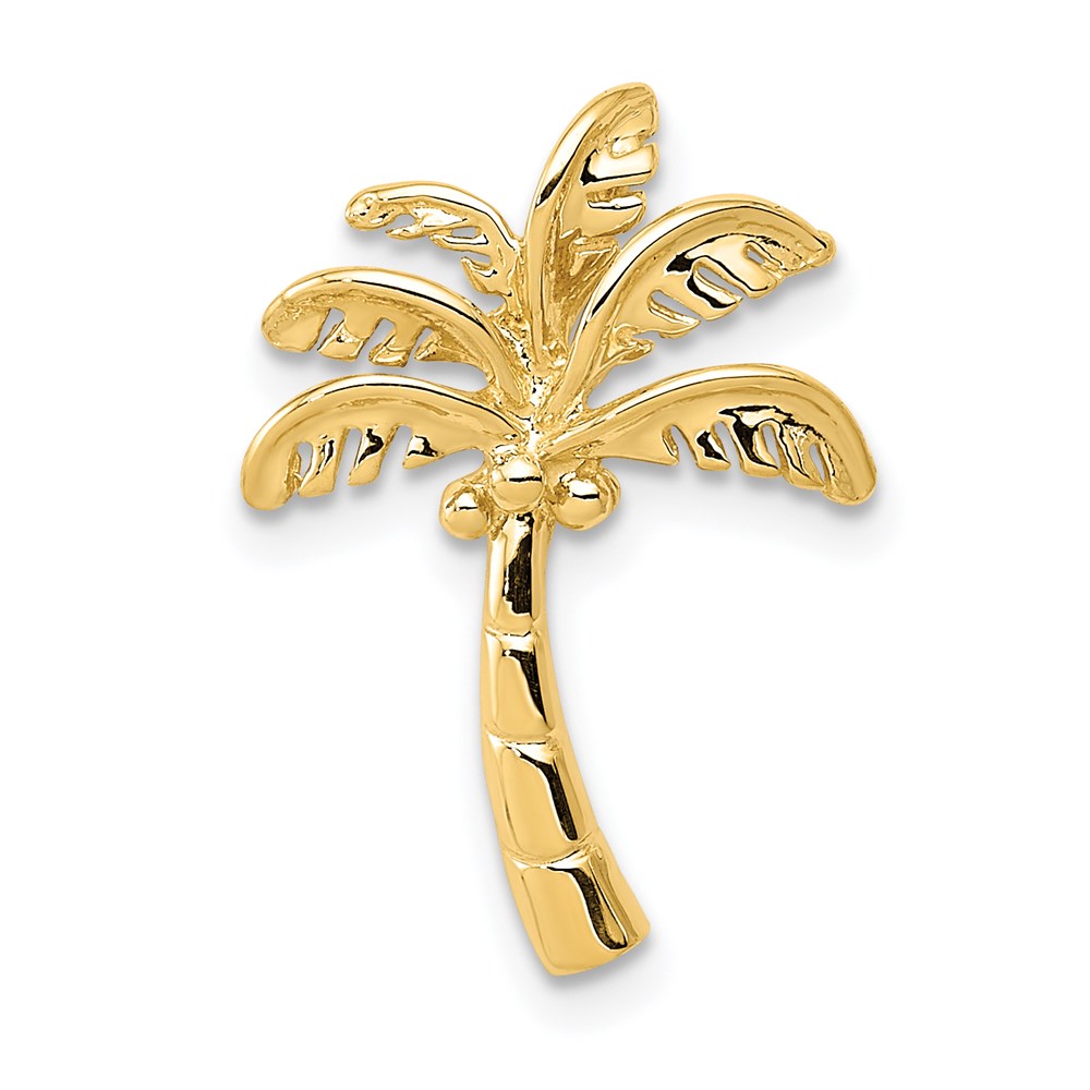 14k Yellow Gold Palm Tree Slide in Polished