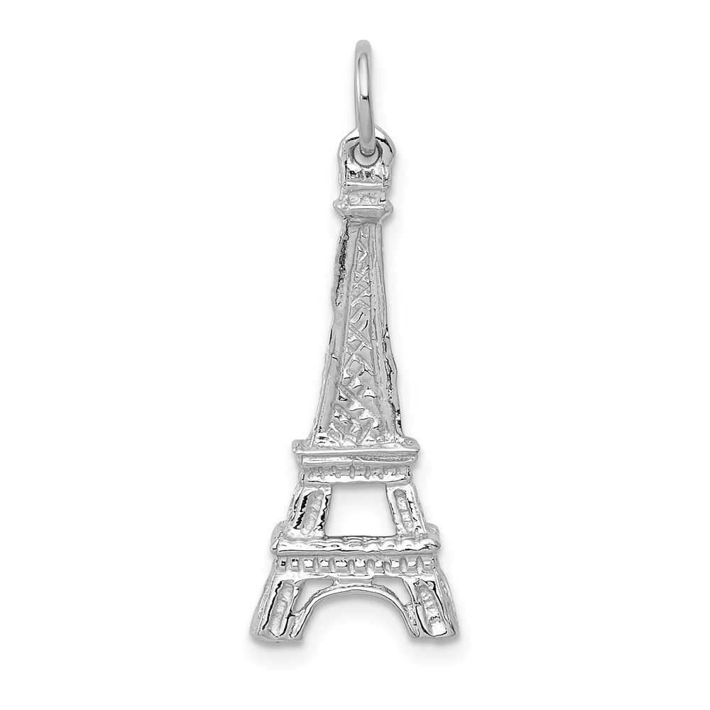 14k White Gold Eiffel Tower Charm