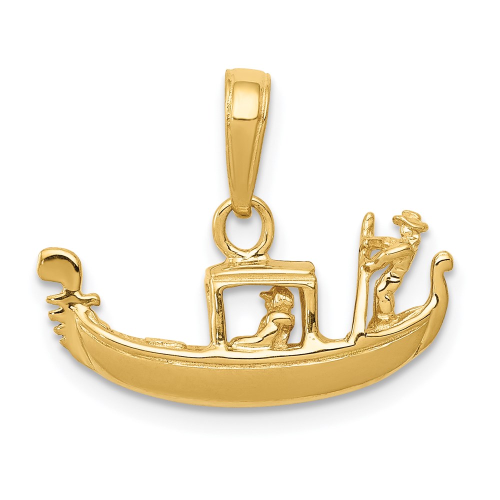 14k Yellow Gold 3D Gondola Pendant