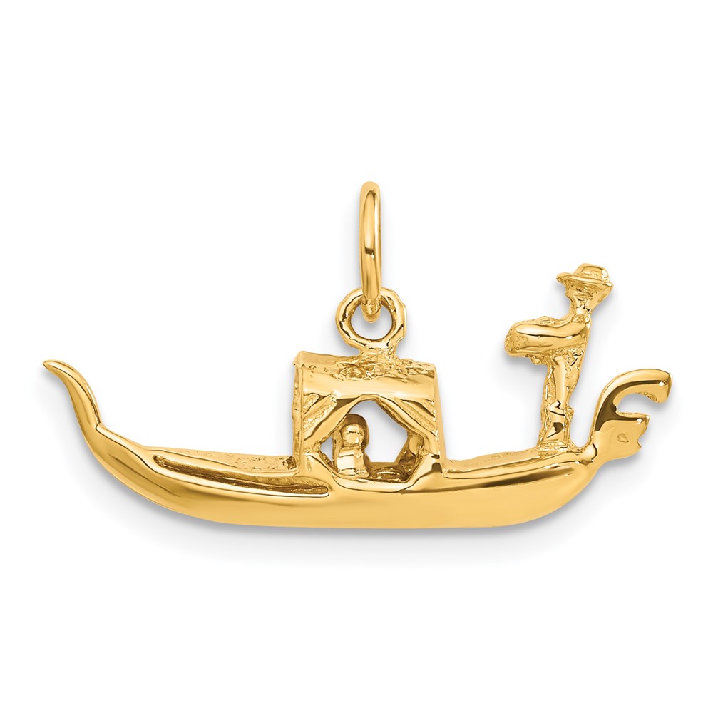 14k Yellow Gold 3D Gondola Charm