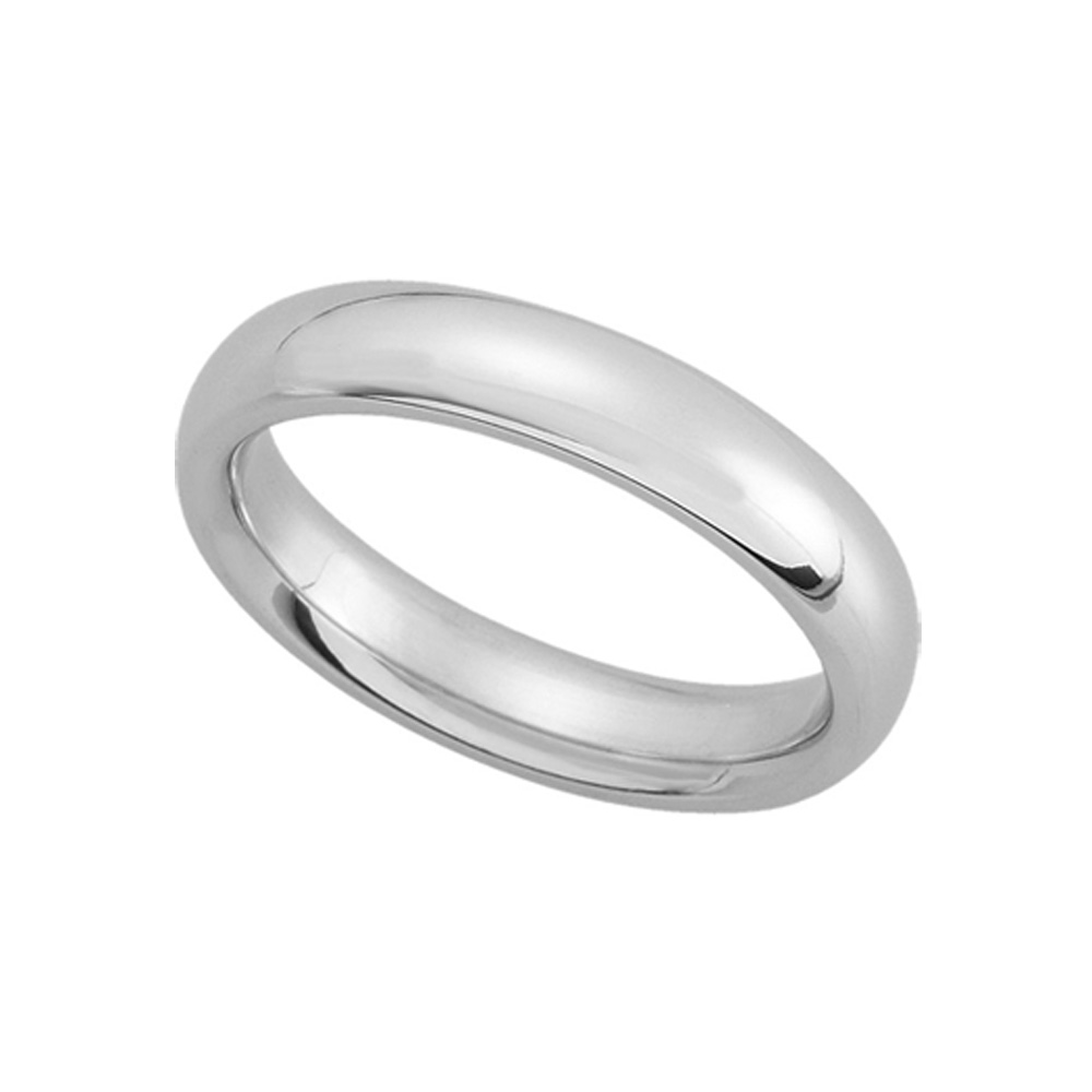 4mm Continuum Sterling Silver Domed Comfort Fit Band