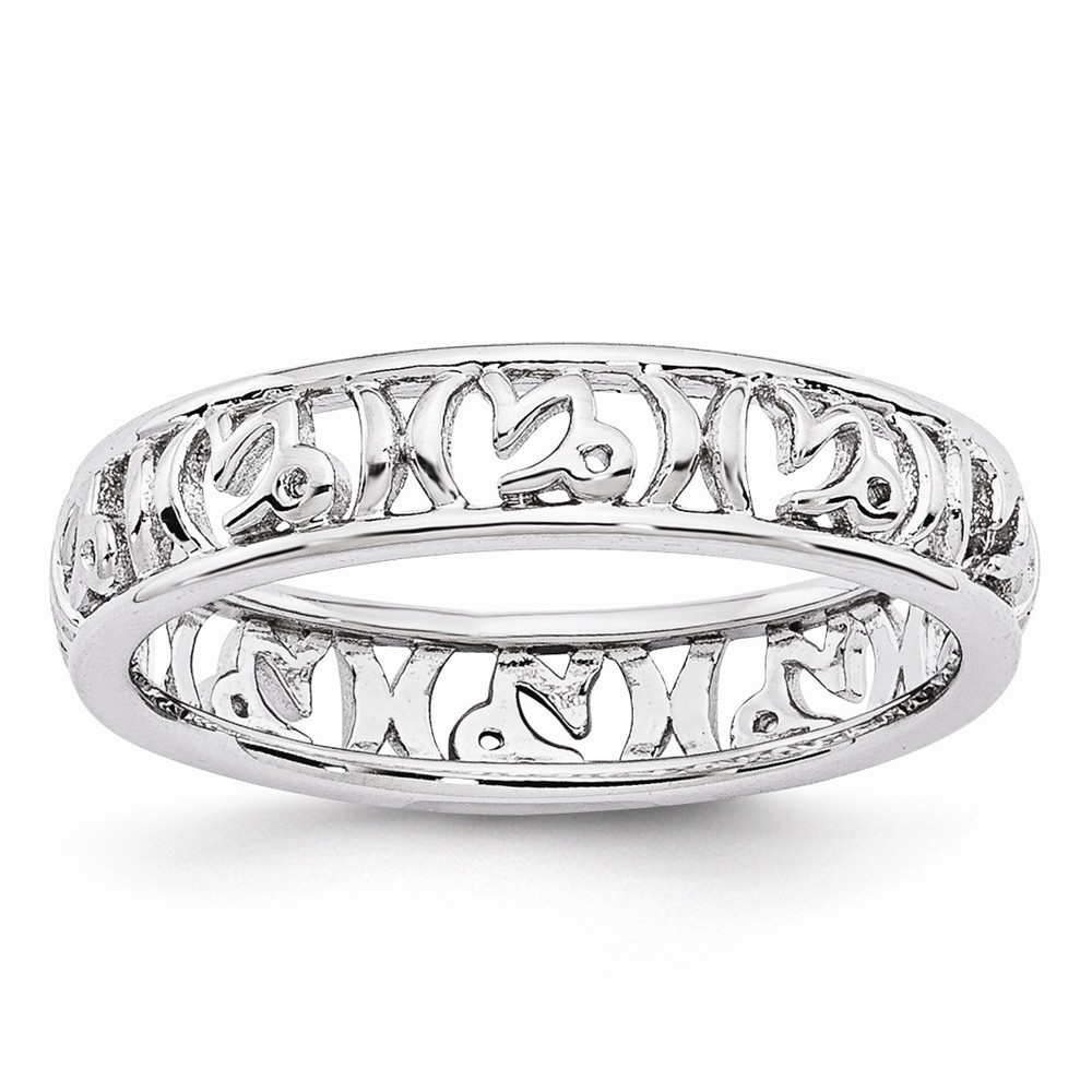 4mm Sterling Silver Stackable Expressions Capricorn Zodiac Ring
