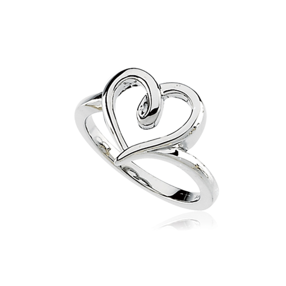 Sterling Silver Keep Your Heart Open Ring
