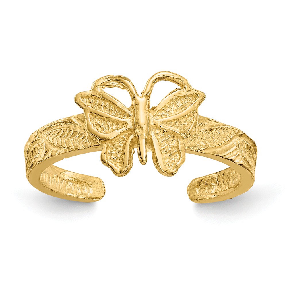 Butterfly Toe Ring in 14 Karat Gold