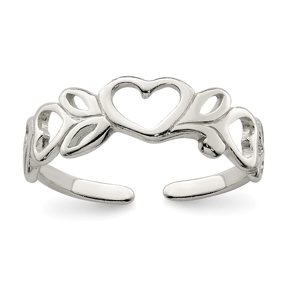 Sterling Silver Heart Toe Ring