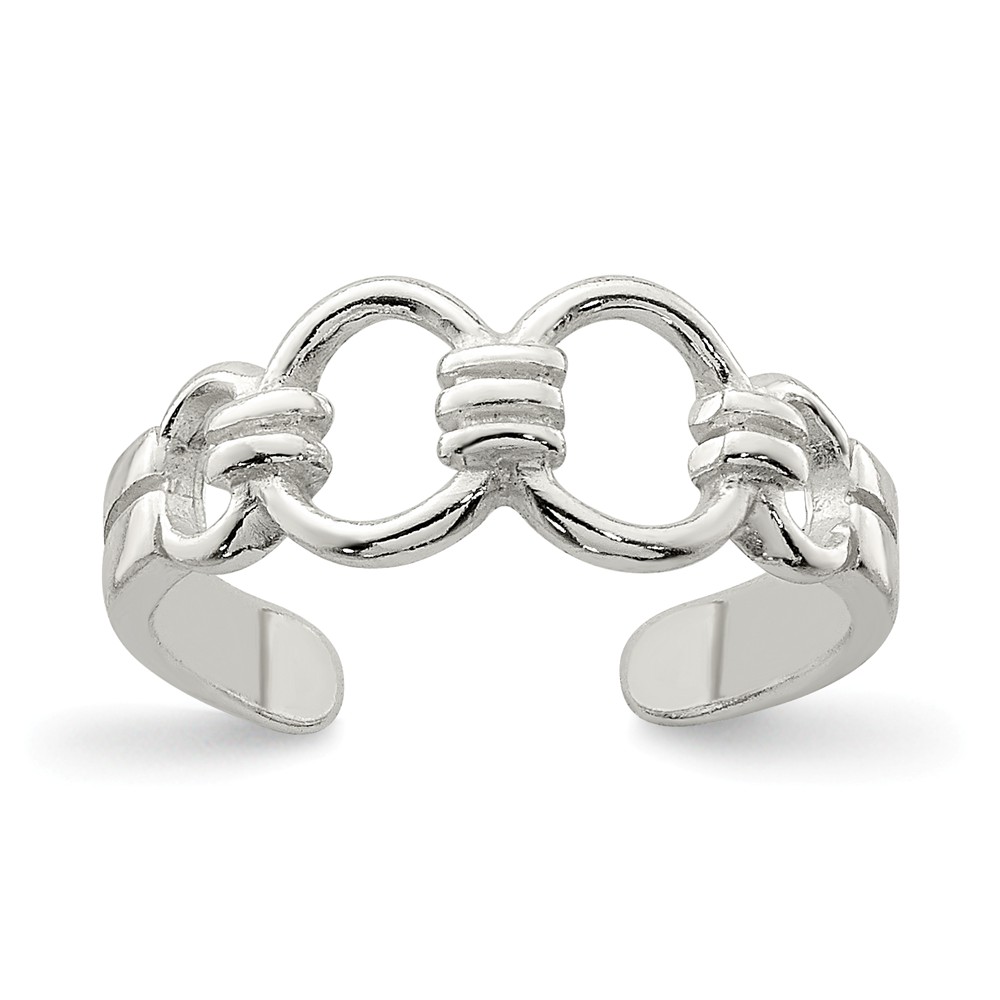 5mm Chain Link Toe Ring in Sterling Silver