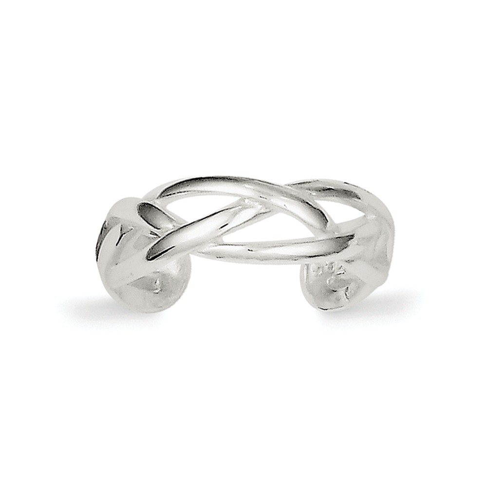 Woven Toe Ring in Sterling Silver