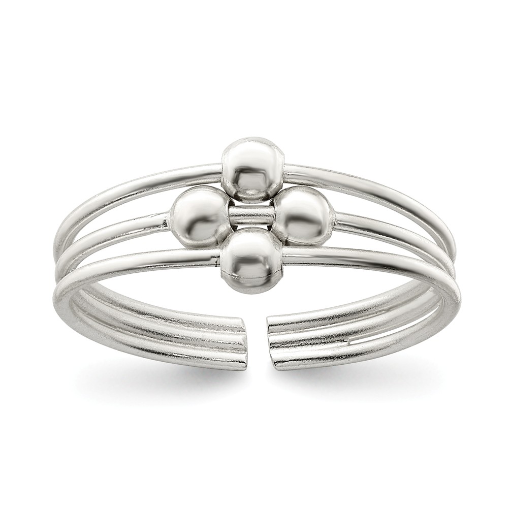 Sterling Silver Bead Toe Ring