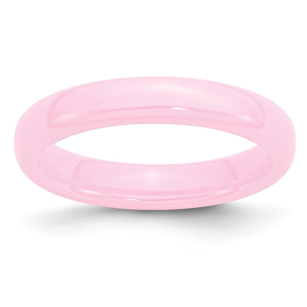 Pink Ceramic, 4mm Domed Comfort Fit Band