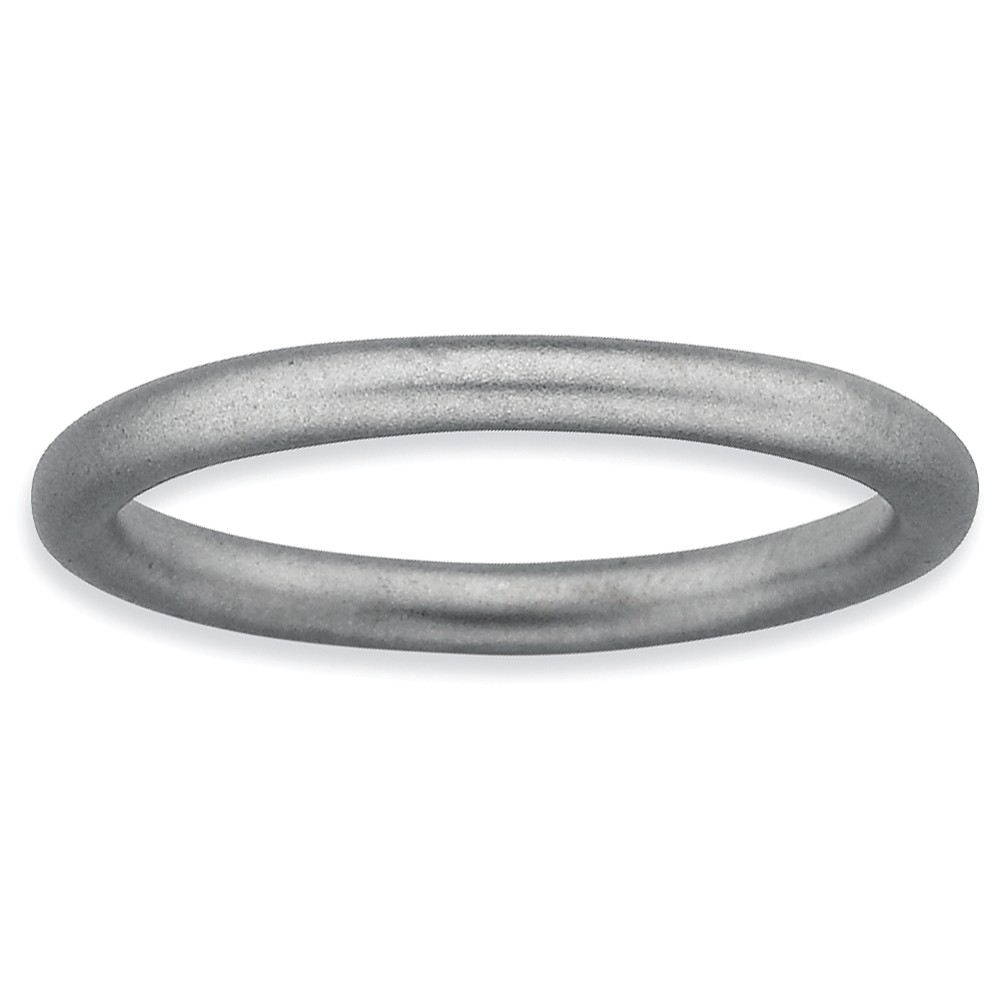 2.25mm Rhodium Plated Sterling Silver Stackable Satin Band