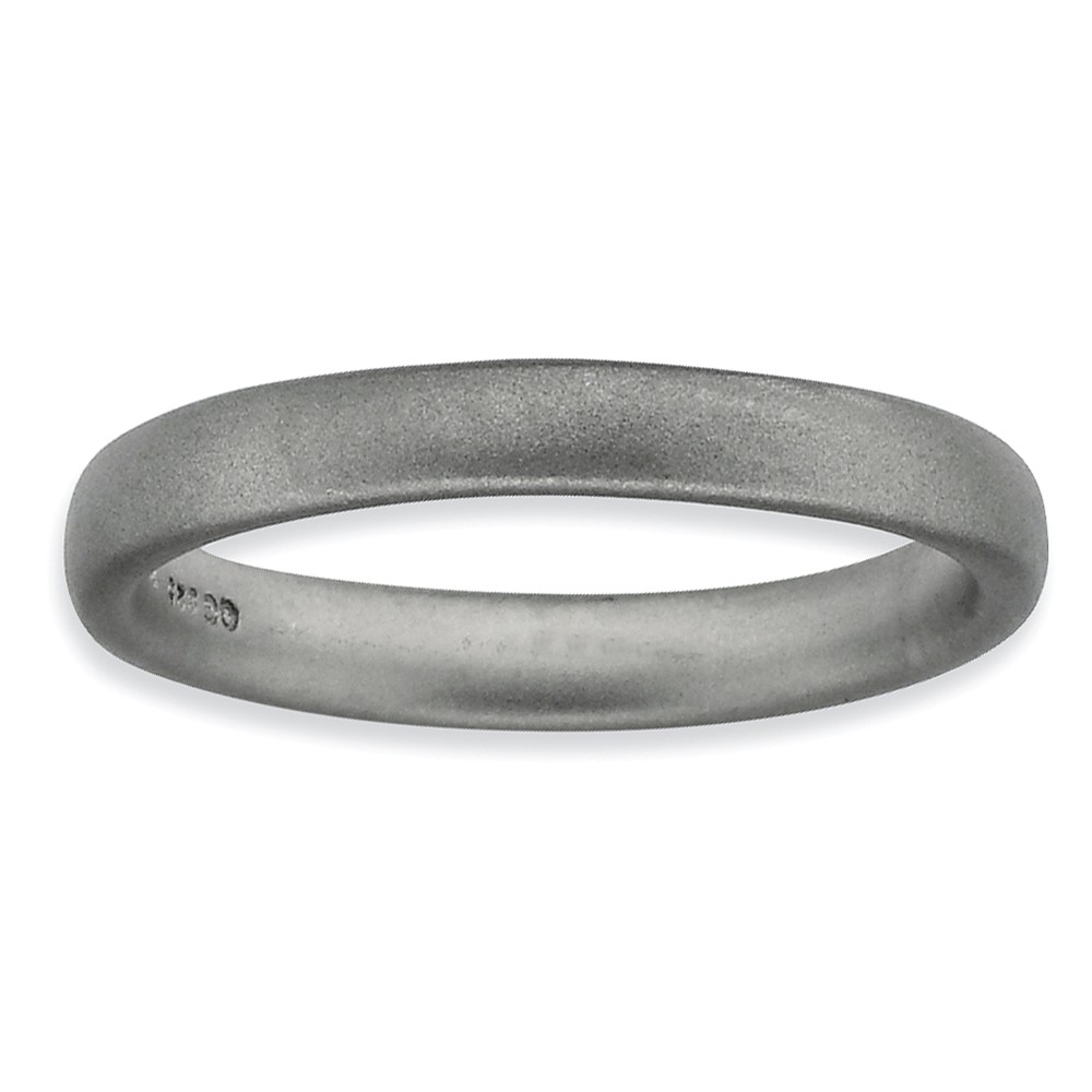 3.25mm Sterling Silver Stackable Satin Rounded Band