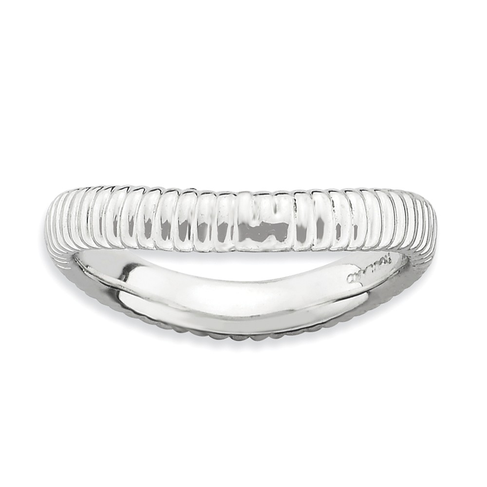 3.25mm Stackable Sterling Silver Curved Band