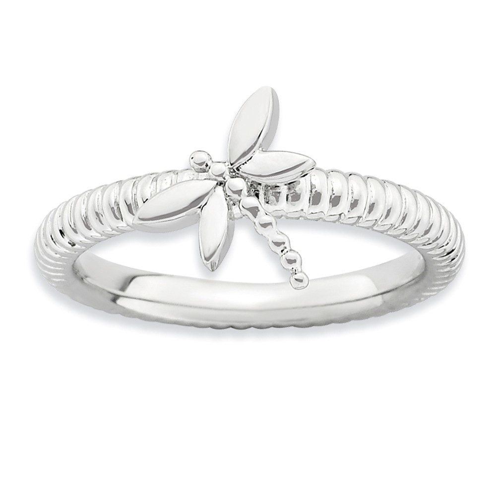 Sterling Silver Stackable Dragonfly Ring