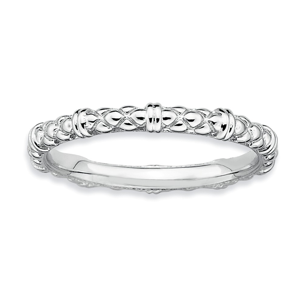 2.25mm Stackable Sterling Silver Popcorn Band