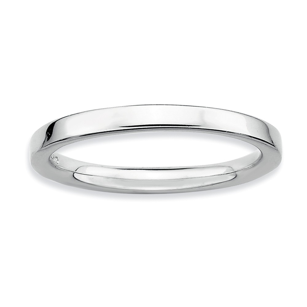 2.25mm Stackable Sterling Silver Semi Rounded Band