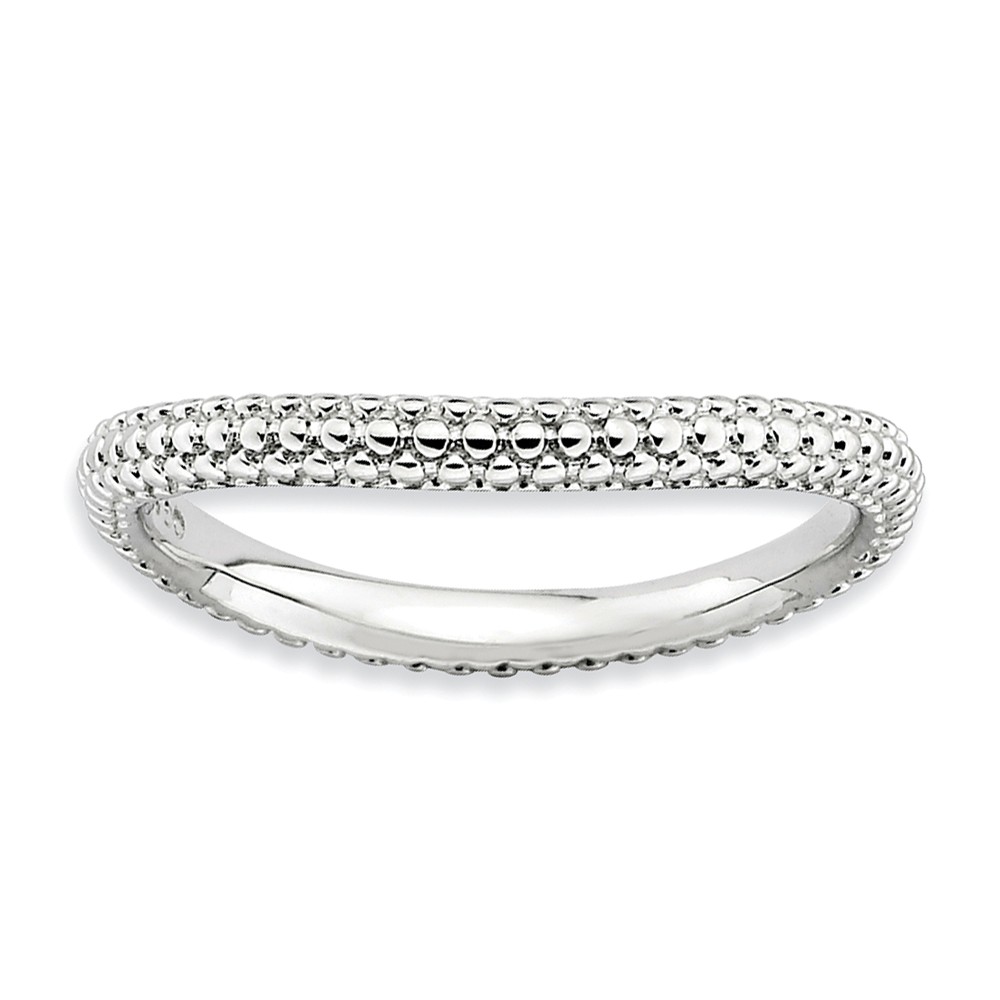 2.25mm Stackable Sterling Silver Curved Band