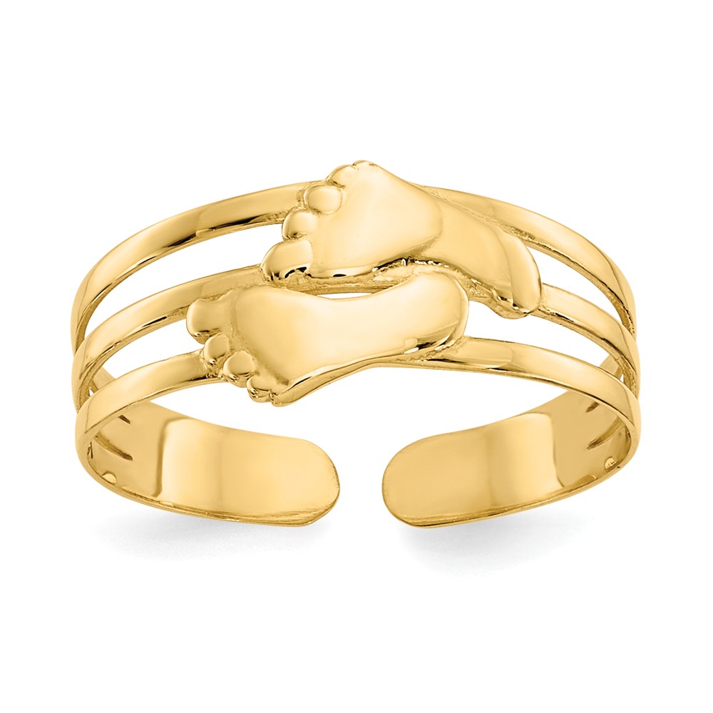 Bare Feet Toe Ring in 14K Yellow Gold