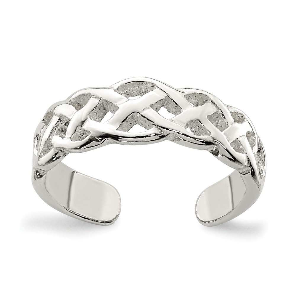 Celtic Weave Toe Ring in Sterling Silver