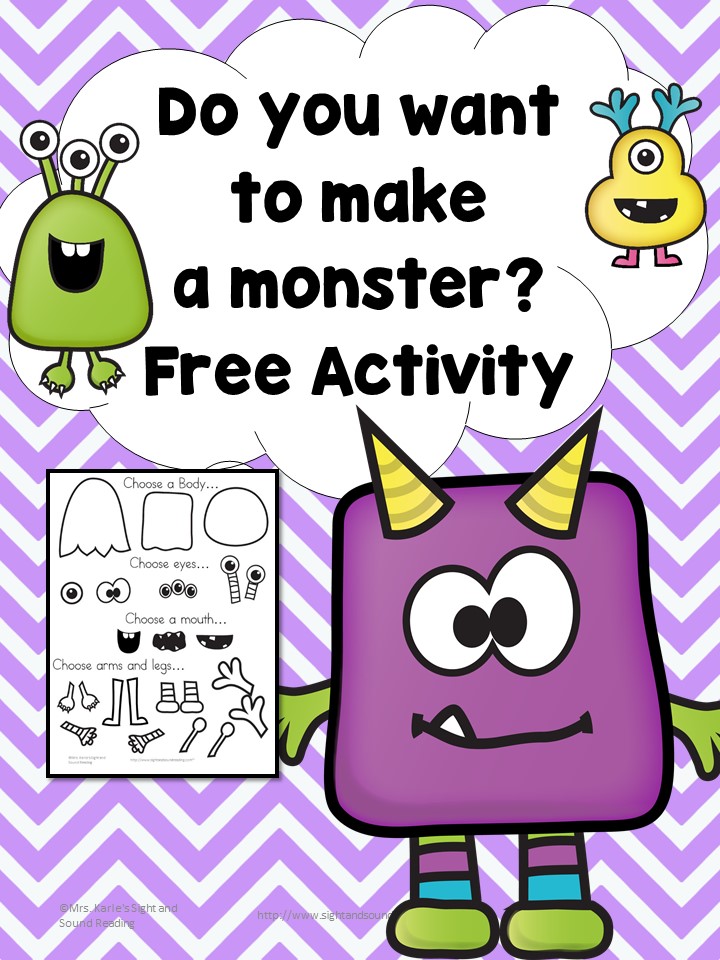 Do you want to make a monster? Early Learning Activity sponsored by Houghton Mifflin Harcourt