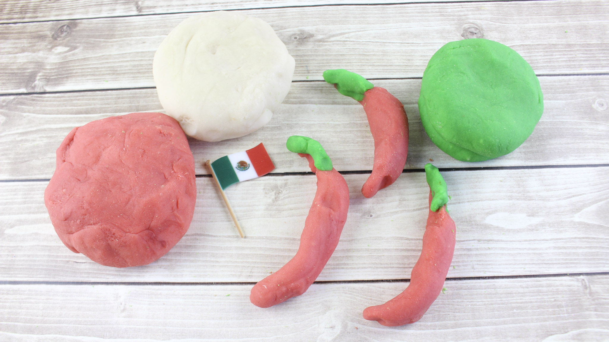 Cinco de Mayo craft: Make playdough! Have fun making scented Cinco de Mayo playdough and molding it into fun shapes! Great for Preschool or Kindergarten!