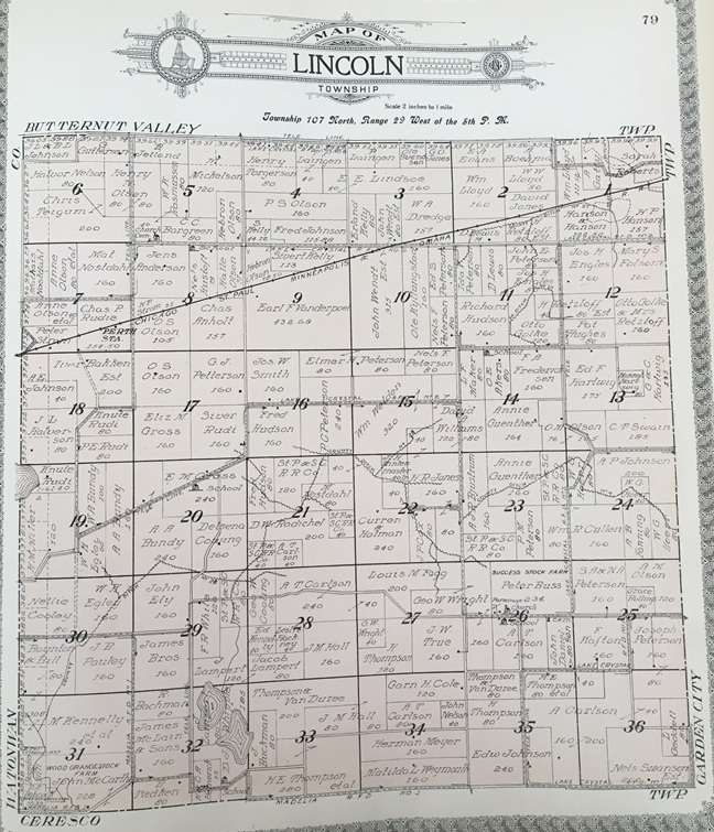 Plat of Lincoln Township, 1914