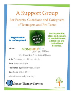 Parents/caregivers of teens support group