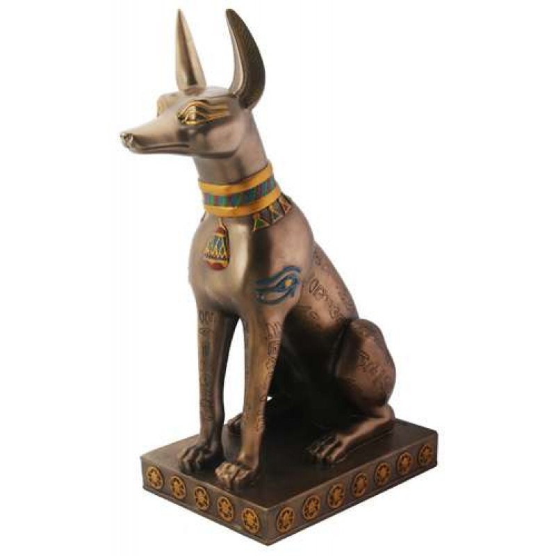 Bronze statue of Egyptian God Anubis