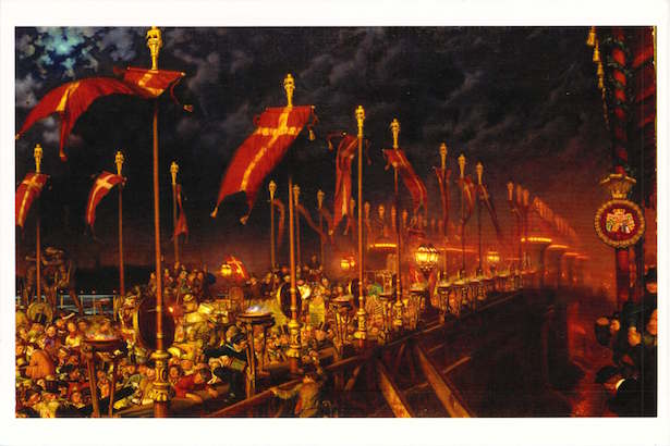 London Bridge at Night by William Holman Hunt