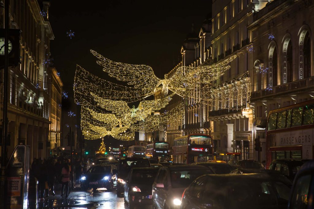 UK London Holiday Street Lights - Angels