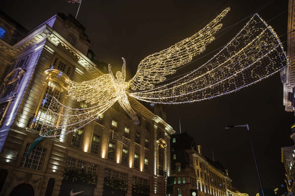 UK London Holiday Street Lights - Angels