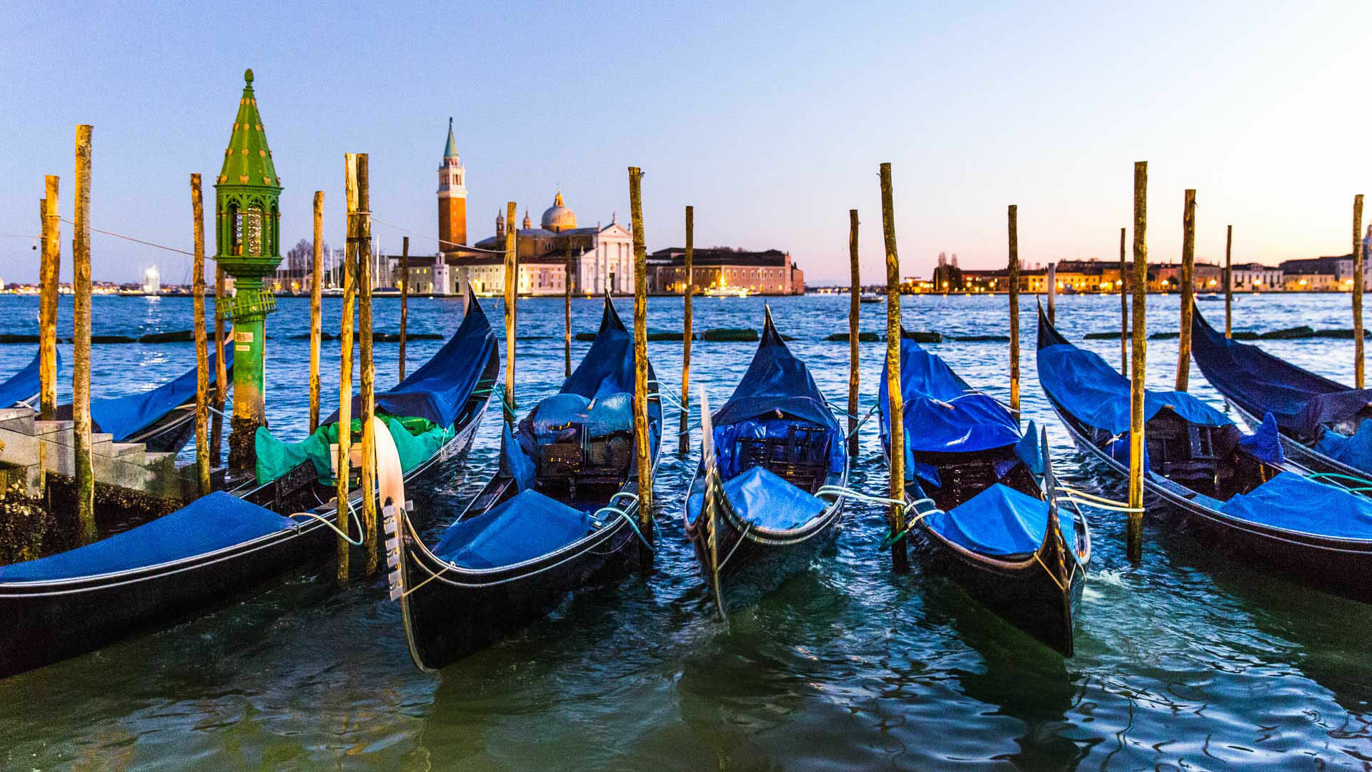 Italy Venice Gondolas