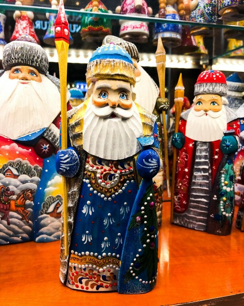 Russian Wooden Carved Santa