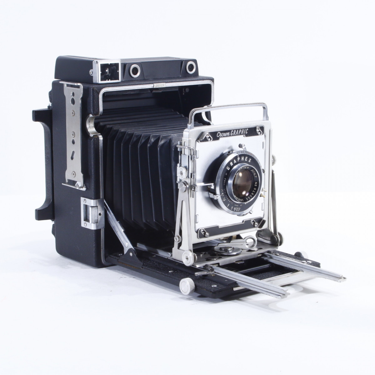 Graflex Crown Graphic 4x5 Press Camera with Graflex 135mm f4.7 Optar Lens