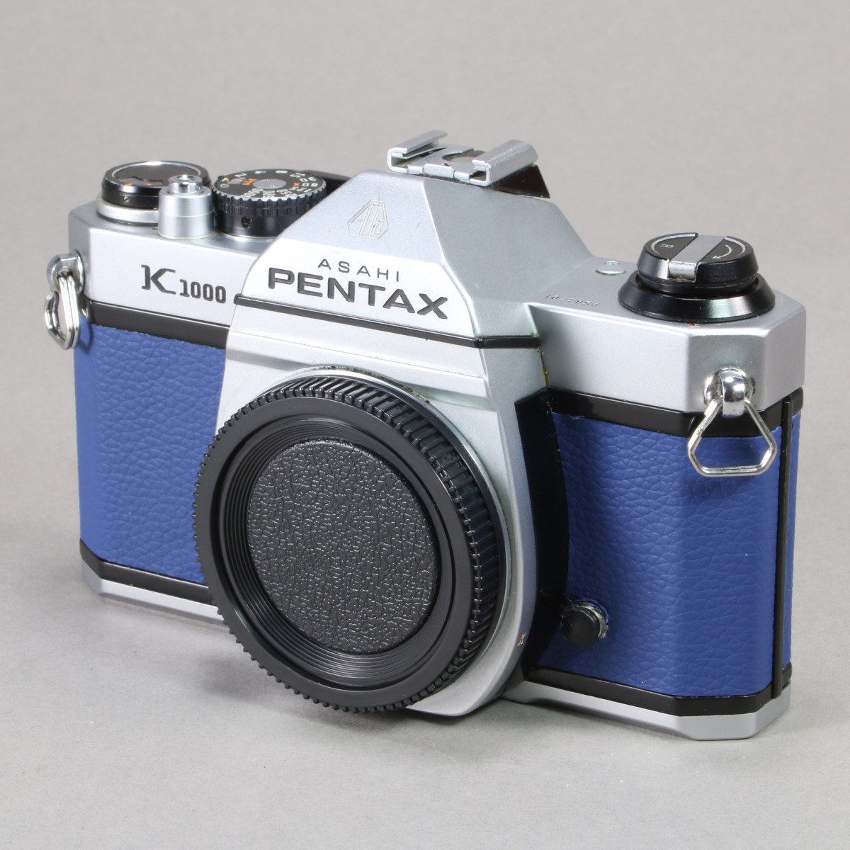 Pentax K1000 Camera - Refurbished (Re-Skinned in Blue Leather)
