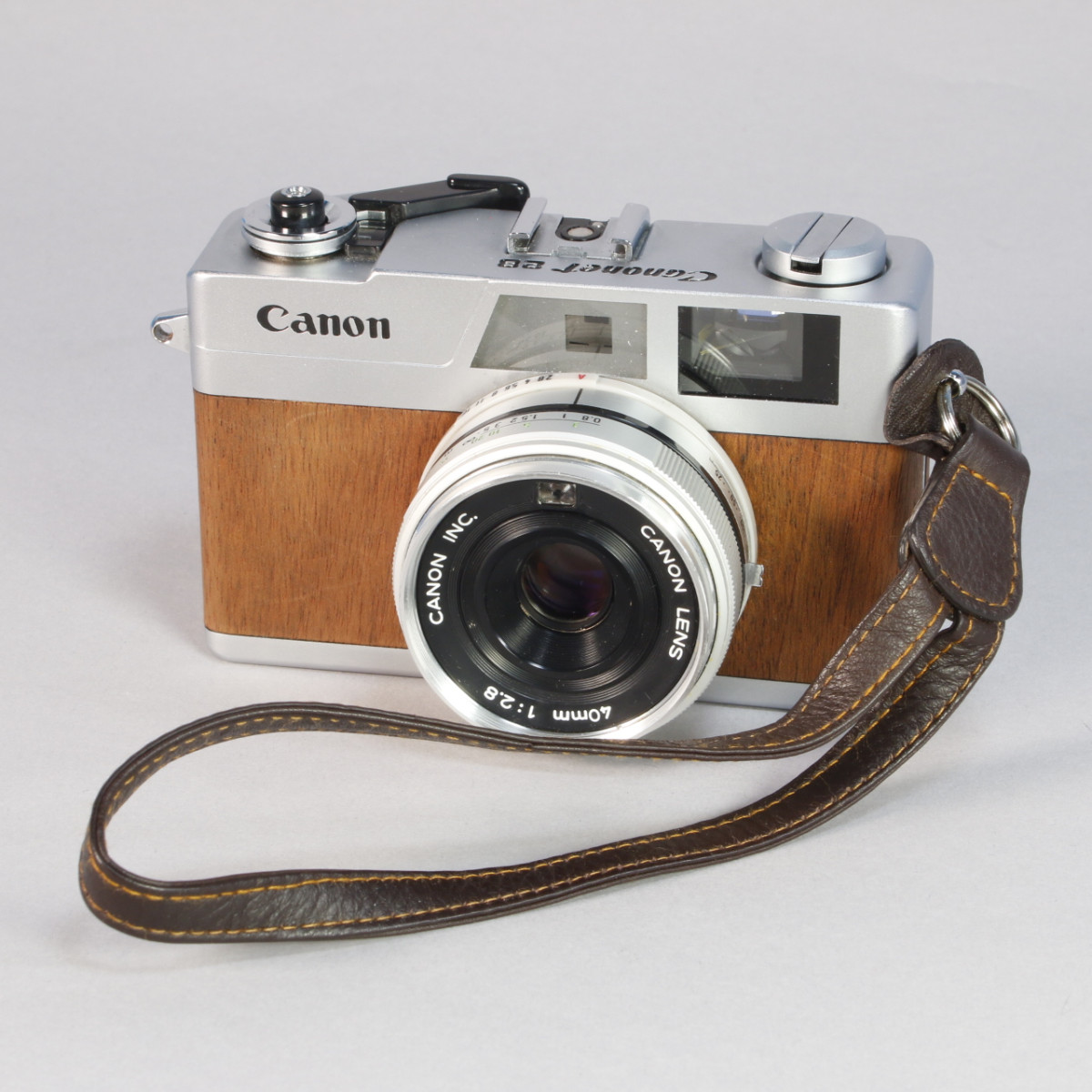 Canon Canonet 28 Camera - Re-covered in Wood Finish | Blue