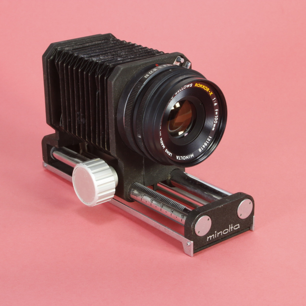 Minolta Auto Bellows I with 100mm f4 Rokkor-X Lens