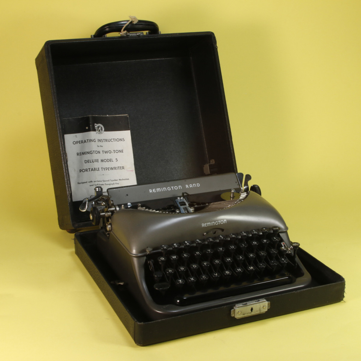 Remington Rand De Luxe Model 5 Portable Typewriter - Refurbished