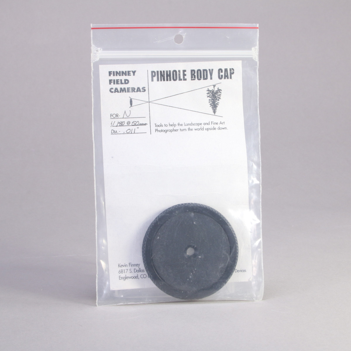 Finney Field Cameras Pinhole Body Cap - Nikon F