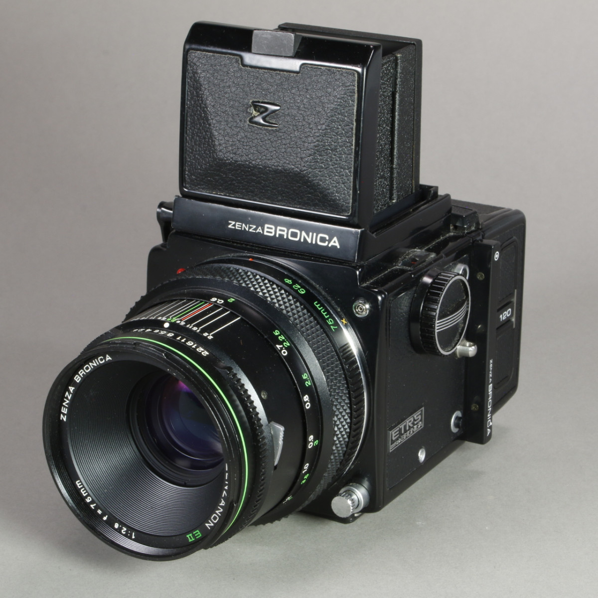 Bronica ETRS Camera with 75mm f2.8 Lens | Blue Moon Camera