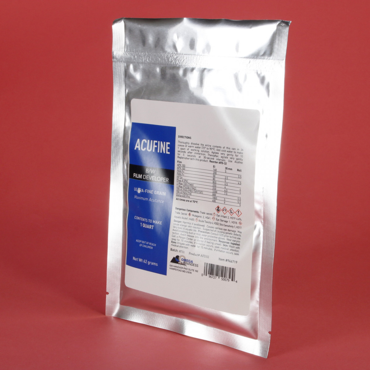 Acufine Black and White Film Developer - 1qt