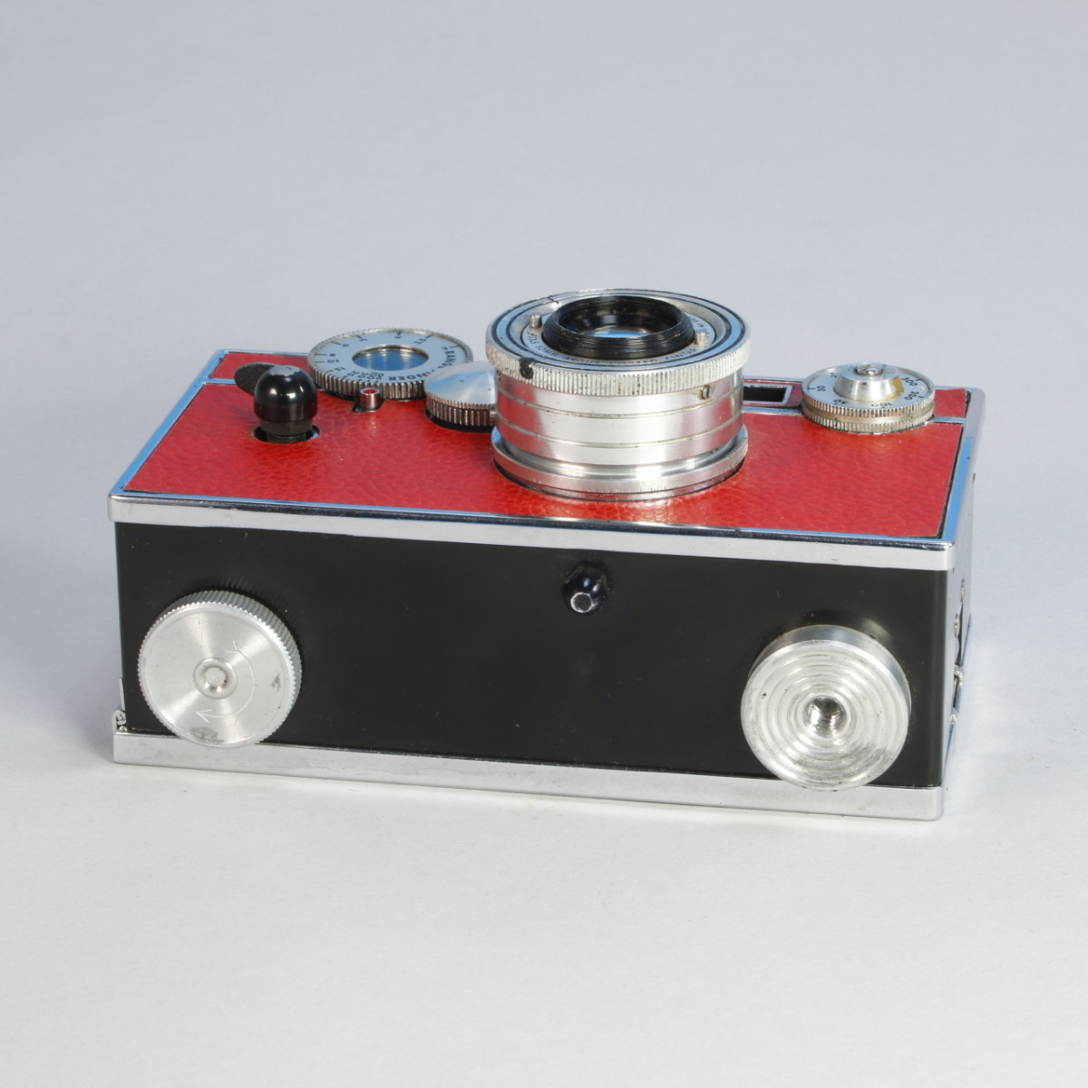 Argus C3 Camera - Re-Skinned in Red Leather