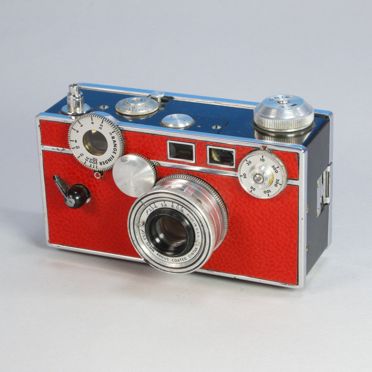 Argus C3 Camera - Re-Skinned in Red Leather