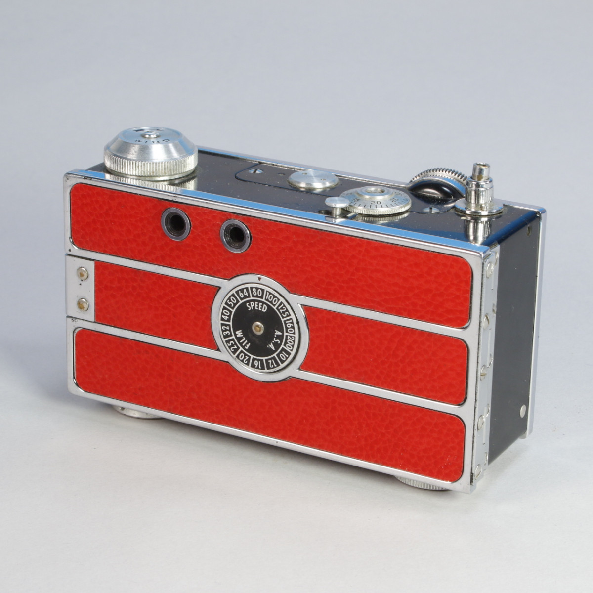 Argus C3 Camera - Re-Skinned in Red Leather