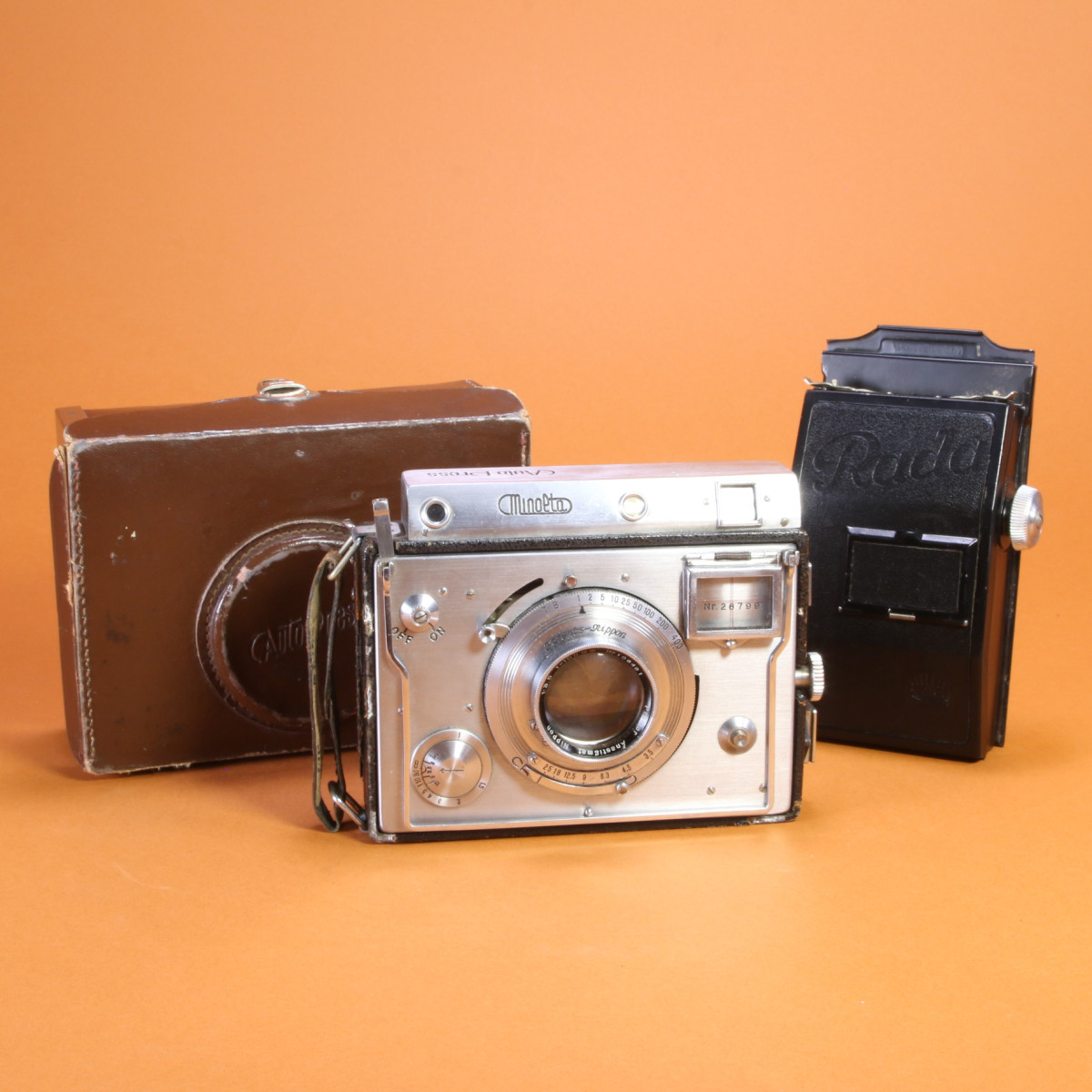 Minolta Auto Press Camera with 105mm f3.5 Promar Lens
