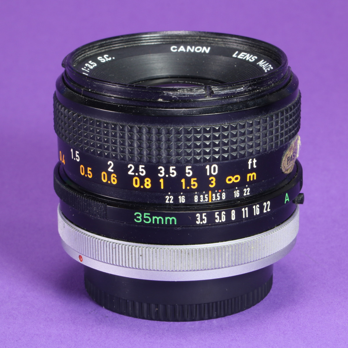 Canon 35mm f3.5 SC Lens for FD